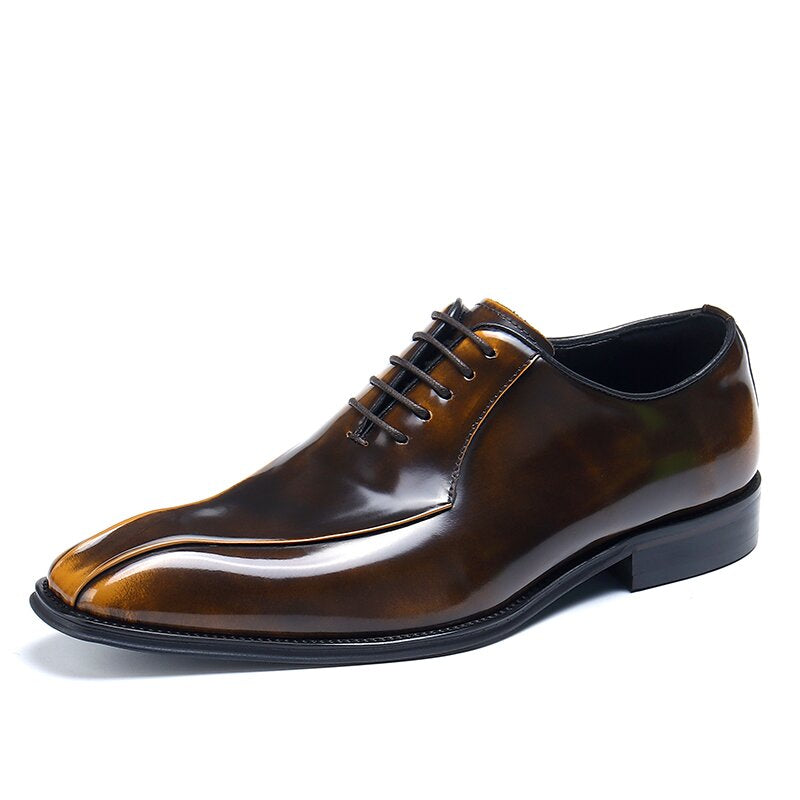 Handmade Men's Polished Leather Oxford Dress Shoes