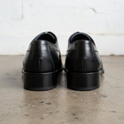 Handmade Mens Three tone Derby dress shoes, Men leather formal derby shoes - back-view