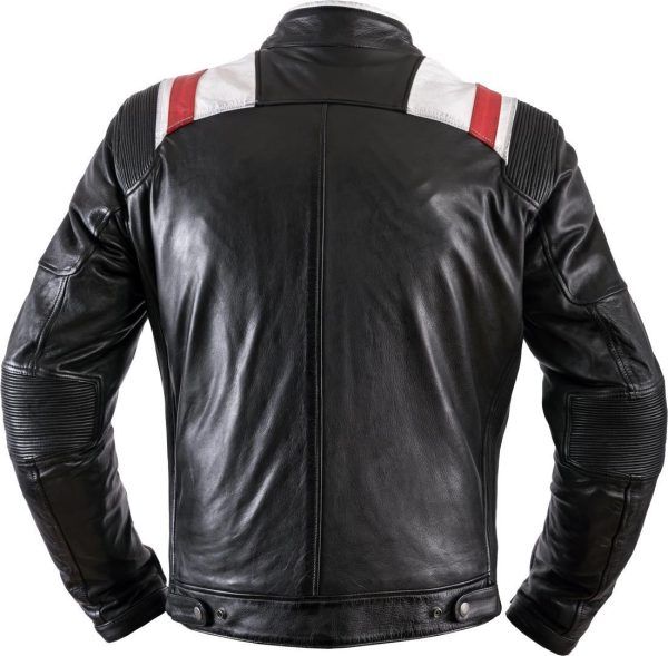 Men's Two-Tone Leather Biker Jacket - Image 2