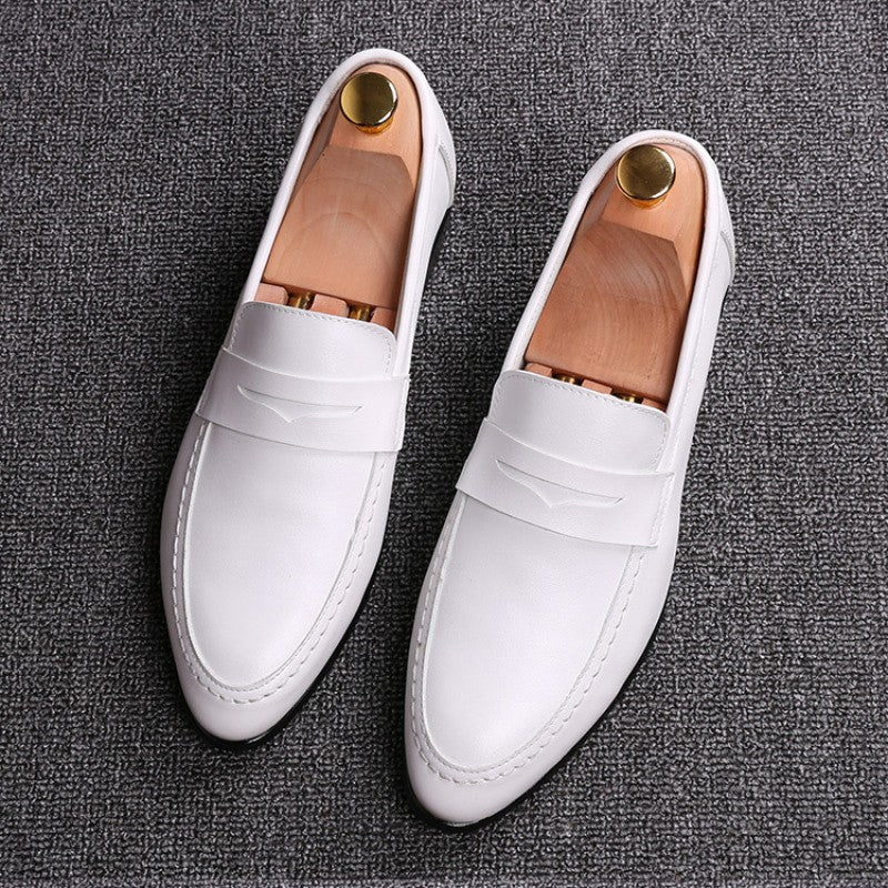 Handmade Mens White leather moccasins, Men white leather party shoes