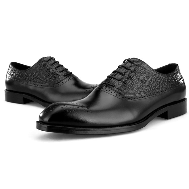 Handmade Men's Full Grain Leather Wingtip Formal Shoes