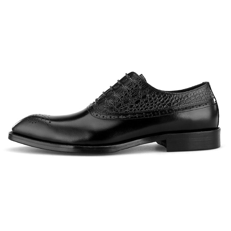 Handmade Men's Full Grain Leather Wingtip Formal Shoes