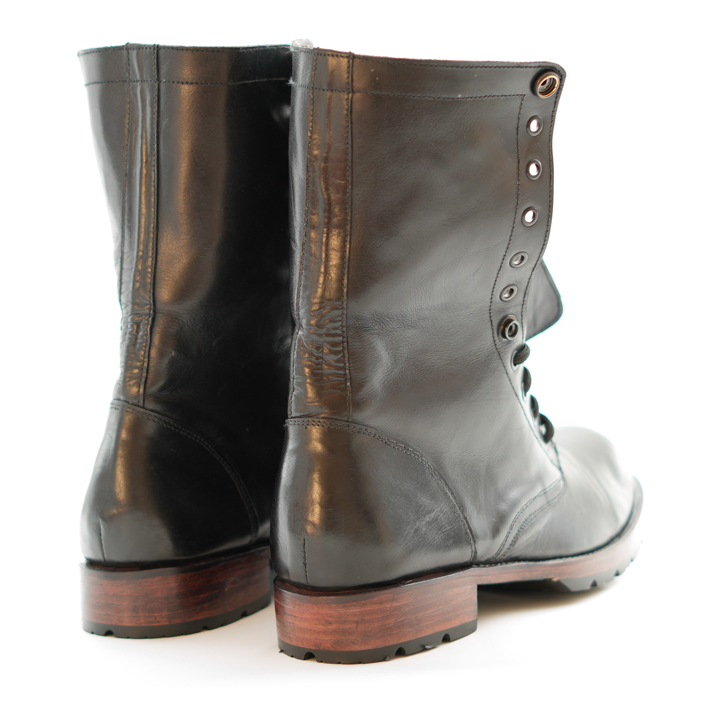 Handcrafted Men's Full-Grain Leather Lace-Up Ankle Boots - Image 4