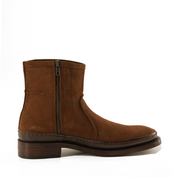 Handcrafted Men's Suede Ankle Boots with Zipper - Image 3