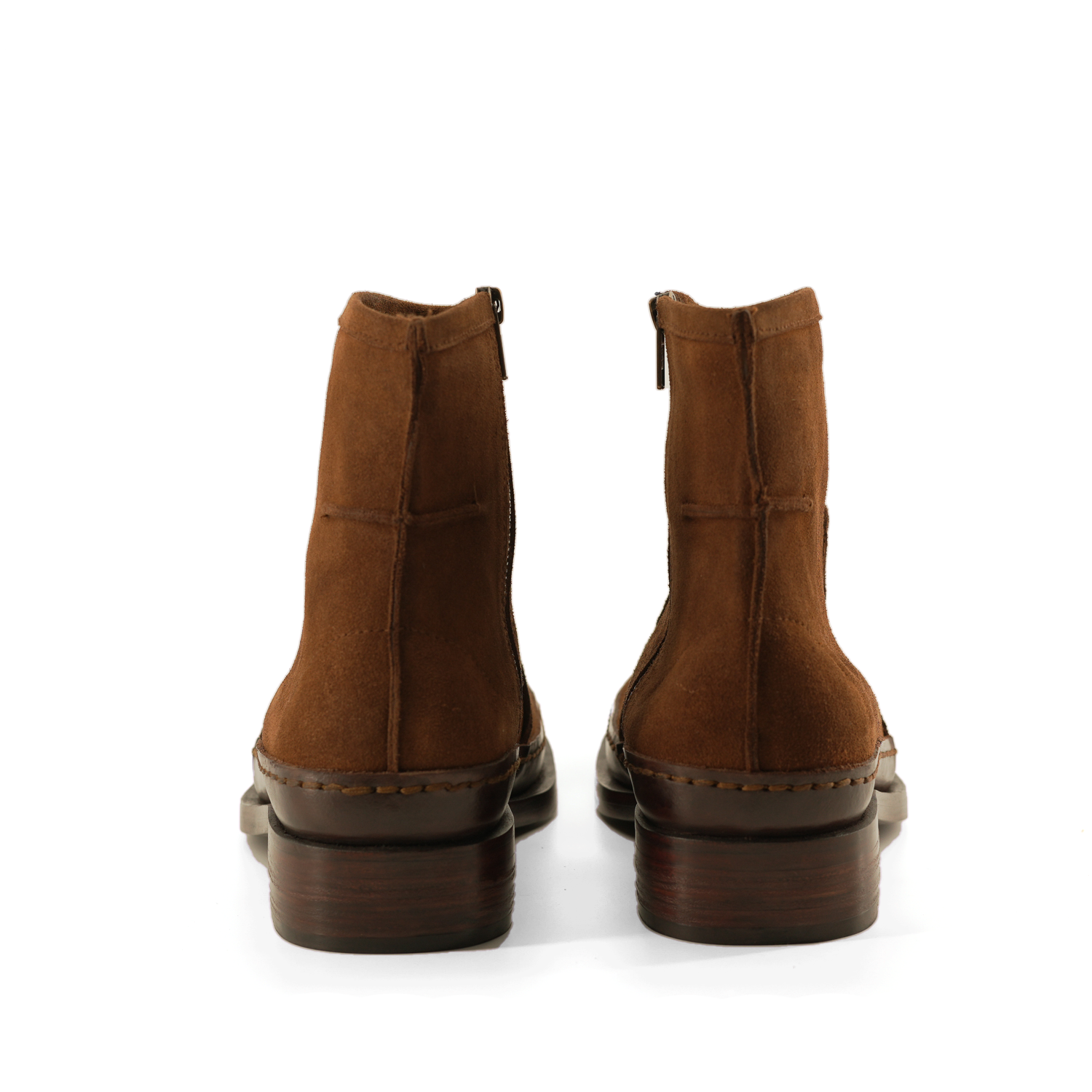 Handcrafted Men's Suede Ankle Boots with Zipper - Image 4