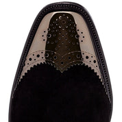 Handmade Suede Double Monk Strap Shoes Men's Dress Suede Leather Shoes