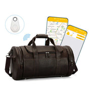 Handmade Business Zipper Genuine Leather Men's Outdoor Duffel Bag - Image 5