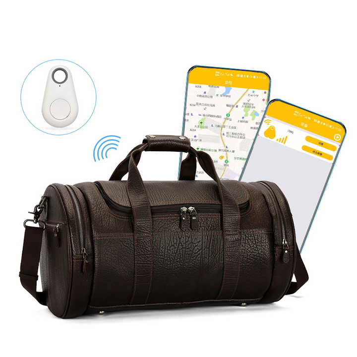 Handmade Business Zipper Genuine Leather Men's Outdoor Duffel Bag - Image 5