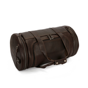 Handmade Business Zipper Genuine Leather Men's Outdoor Duffel Bag - Image 3