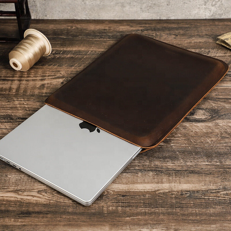 Luxury Leather Laptop Sleeve for MacBook Pro 14.2 Inch