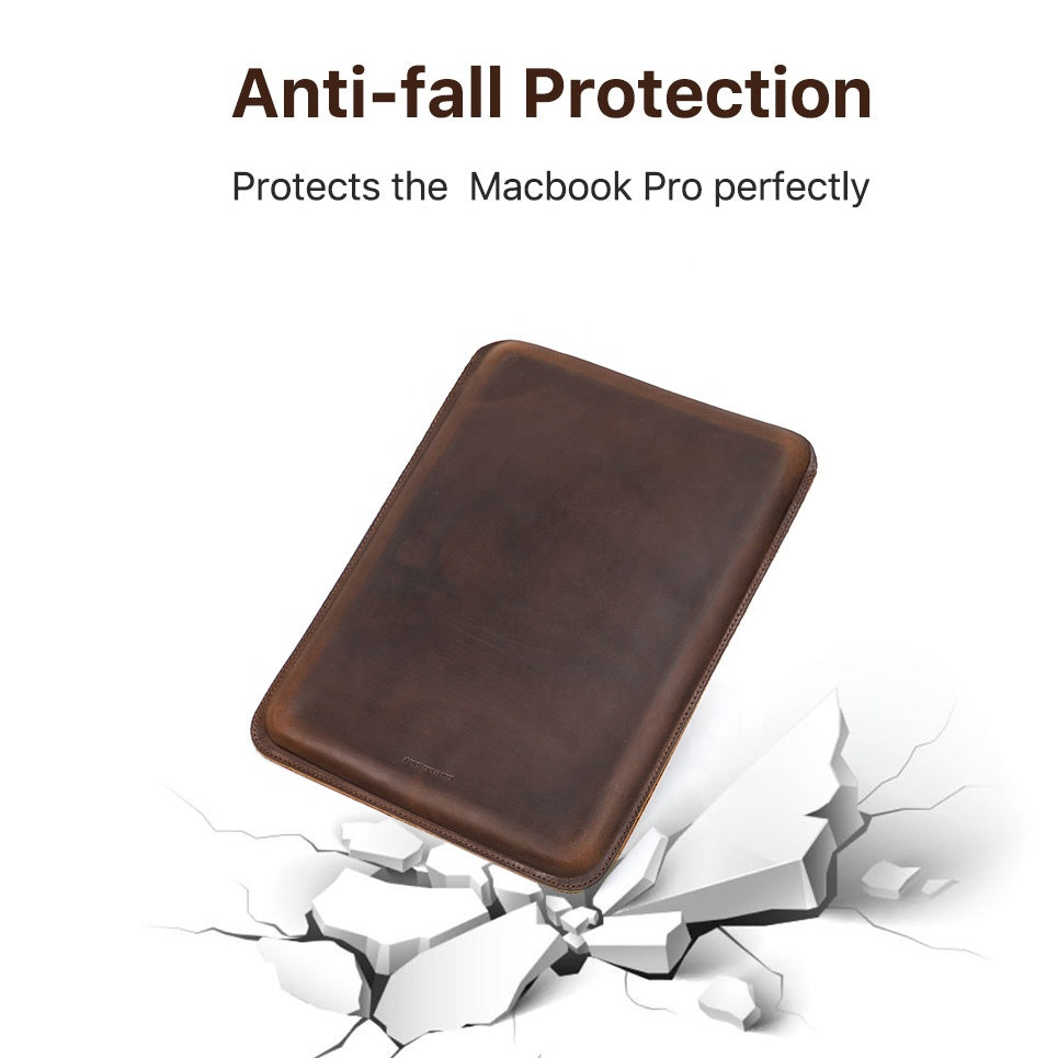 Luxury Leather Laptop Sleeve for MacBook Pro 14.2 Inch