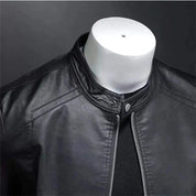 Handmade Made to Order Men Black Slim Fit Leather Jacket, Black Biker Jacket for Men - Image 3