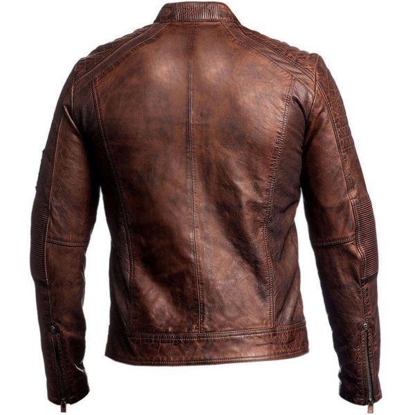 Men Antique brown leather jacket, Biker leather jackets for men