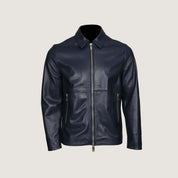 Handmade Men Black Biker Leather Jacket, Men Black Bomber Leather Jacket, Men Jackets