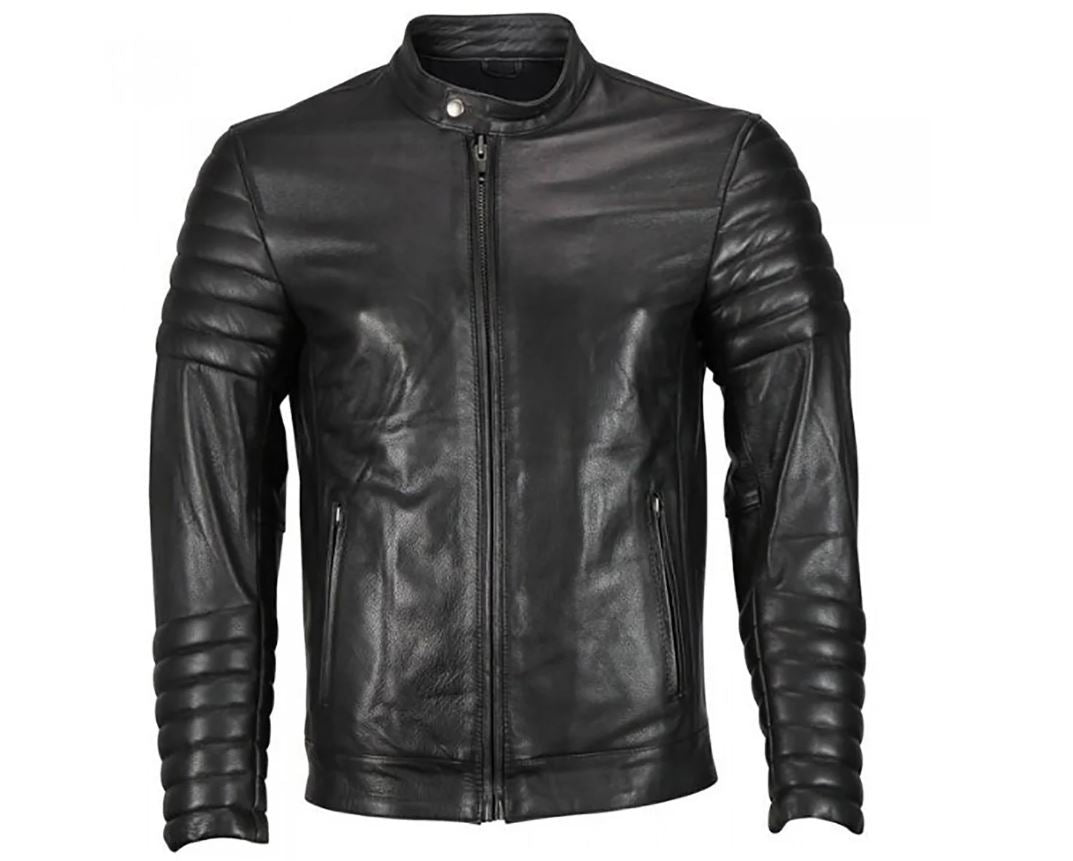 Slim Fit Black Motorcycle Leather Jacket
