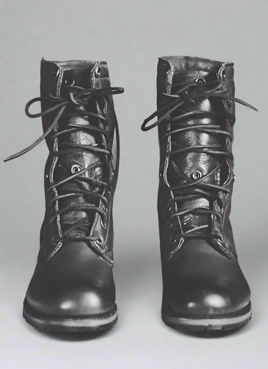 Men Black Combat Boots, Style Leather Boots, Army Boot