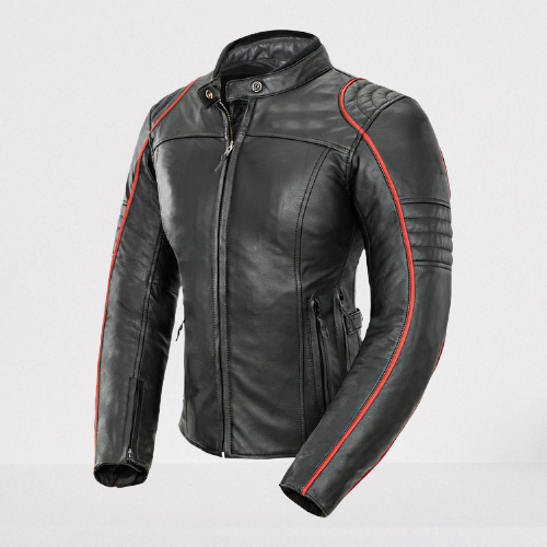 Men Black Leather Biker Jacket, Men Leather Fashion Jackets for Racers