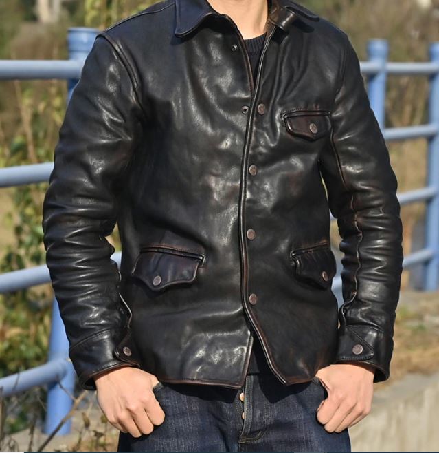 Men Black Leather Coat Jacket, Winter Men Fashion Leather Apparel, Bikers