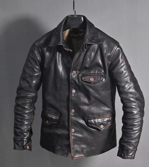 Men Black Leather Coat Jacket, Winter Men Fashion Leather Apparel, Bikers