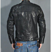 Handmade Men Black Leather Motorcycle, Winter Fashion Leather Jacket - Image 2