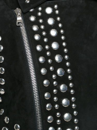 Black Studded Jacket in Suede for Punk Style - Image 5