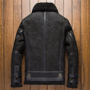 Men's Black Suede Motorcycle Jacket - Image 2