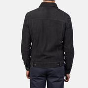 Handmade Men Black Suede Trucker Jacket, Suede Multi Pocket Jacket, Jacket for Men - Image 2