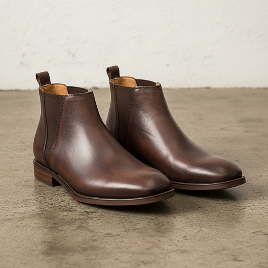 Men Brown Chelsea Boots, Ankle Boots Casual Ankle Chelsea Boots