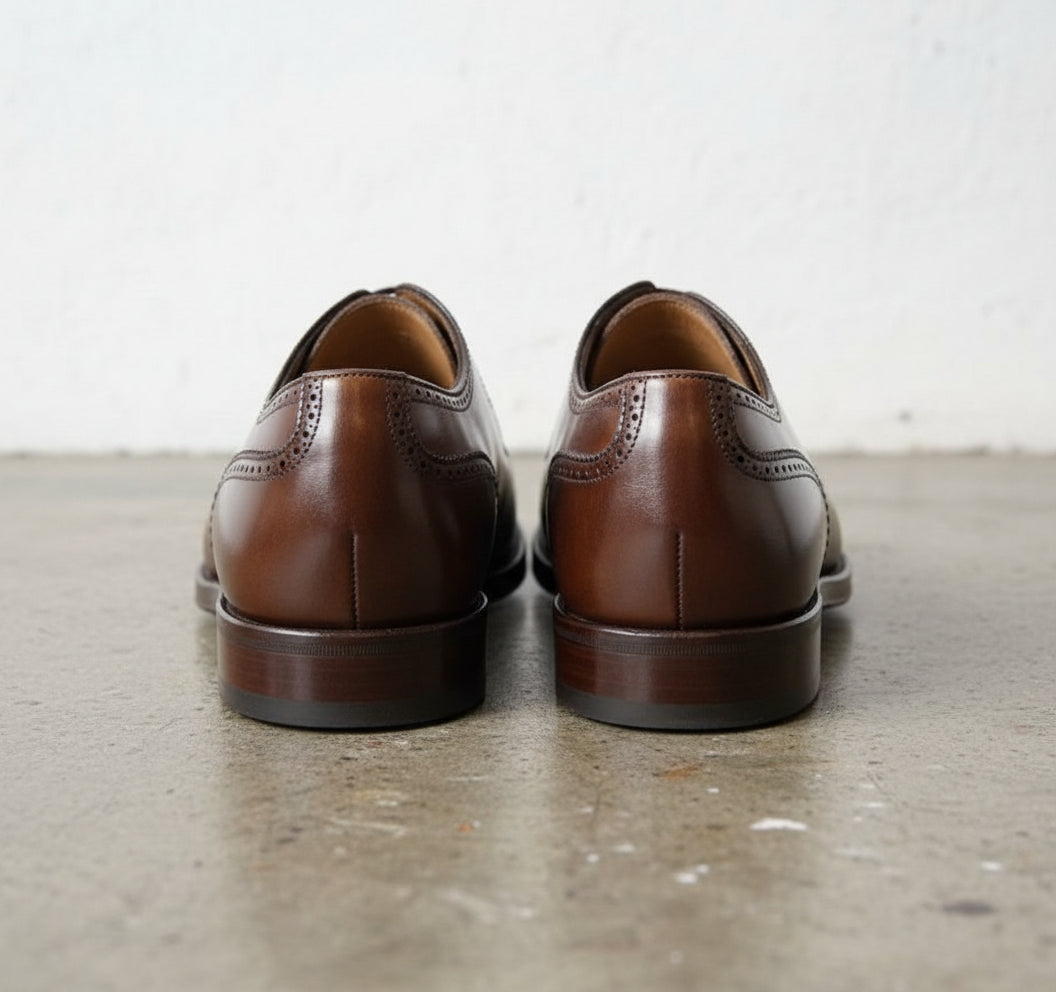 Men Brown Oxford Brogue Formal Shoes, Brown Dress Shoes, Mens Shoes