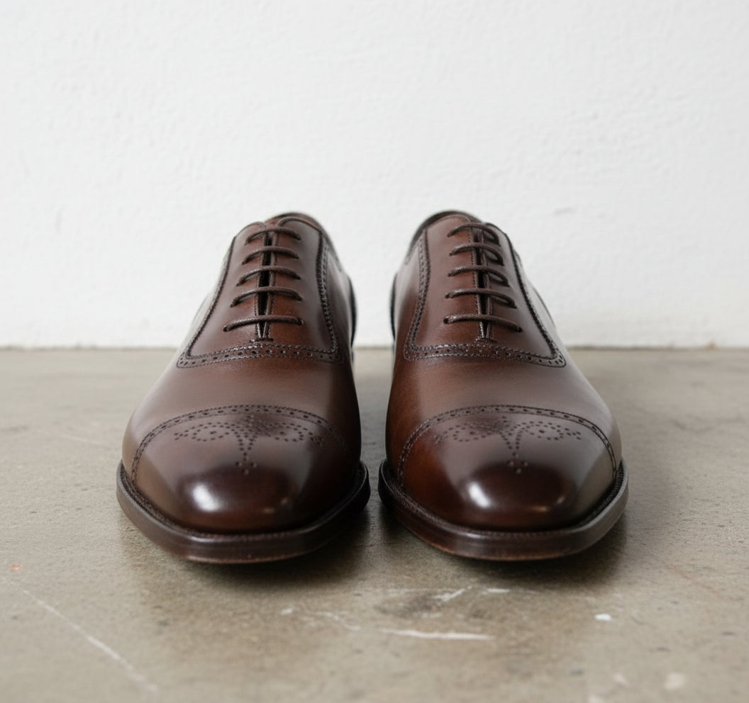 Men Brown Oxford Brogue Formal Shoes, Brown Dress Shoes, Mens Shoes