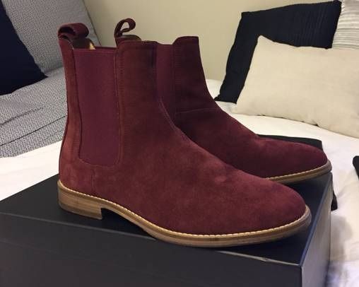 Men's Burgundy Suede Chelsea Boots | Casual Ankle Boots