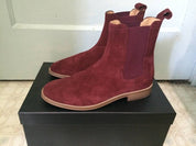 Men's Burgundy Suede Chelsea Boots | Casual Ankle Boots - Image 4