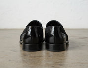 Men Fashion Style Black Formal Shoes, Wingtip Brogue Leather Shoes - back-view