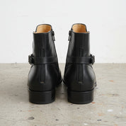 Men Jodhpurs Boot, Black Genuine Leather Boot, Leather Boot - back-view