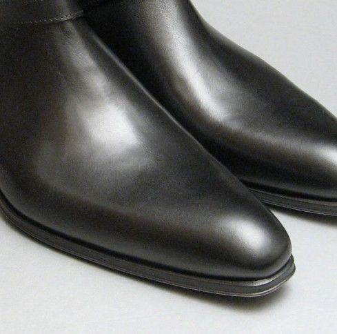 Men Jodhpurs Boot, Black Genuine Leather Boot, Leather Boot