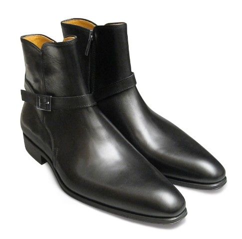 Men Jodhpurs Boot, Black Genuine Leather Boot, Leather Boot