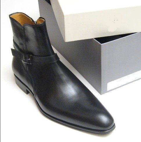 Men Jodhpurs Boot, Black Genuine Leather Boot, Leather Boot