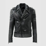 Punk Men Make to Order Rock Studded Jacket, Moto Biker Jacket
