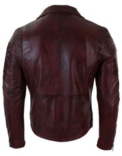Men's Aged Genuine Leather Jacket | Slim Fit | Vintage Style - Image 3