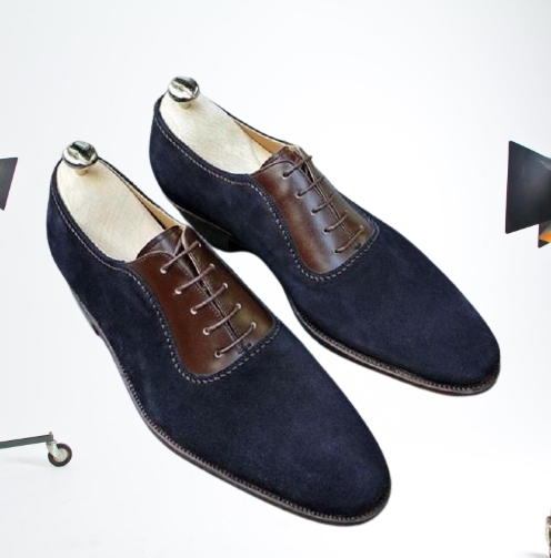 Men Spectator Shoes, Two Tone Formal Shoes, Brown And Blue Shoes