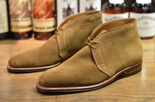 Men Tan Brown Suede Chukka Boots, Casual Suede Leather Ankle Boots