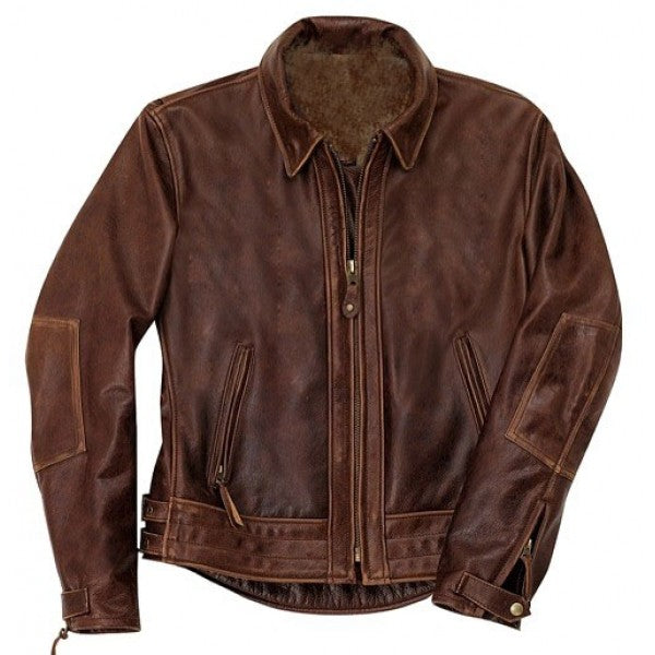 Men's Antique Brown Biker Leather Jacket