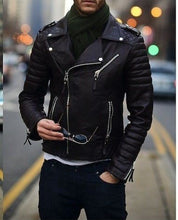 Men's Black Biker Leather Jacket
