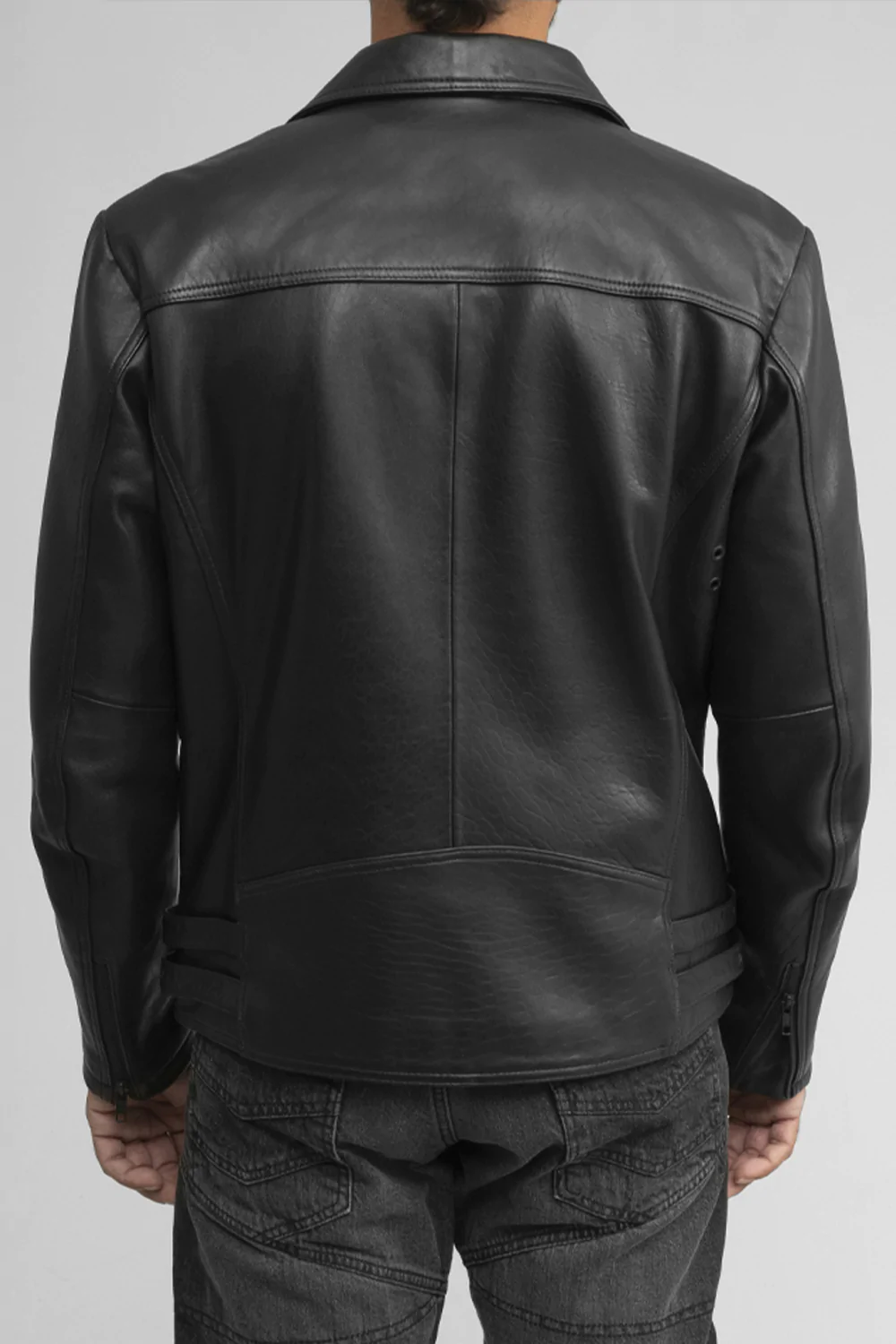 Gothic Leather Jacket for Men | Black New Zealand Leather - Image 3