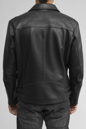 Gothic Leather Jacket for Men | Black New Zealand Leather - Image 3
