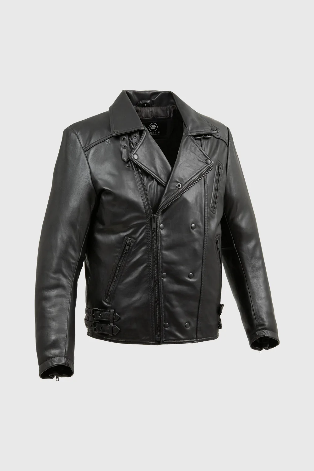 Gothic Leather Jacket for Men | Black New Zealand Leather - Image 5