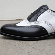 Mens Formal Shoes, Men Black Wing Tip Two Tone Spectator Shoes, Mens Shoes