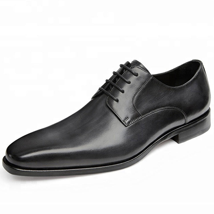 Men's Full Grain Polished Leather Oxford Shoes - Classic Design