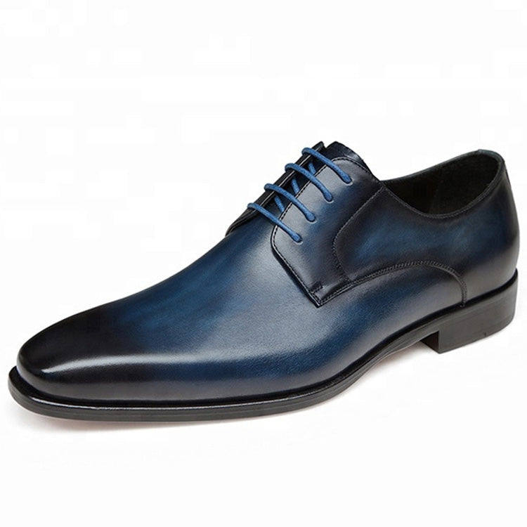 Men's Full Grain Polished Leather Oxford Shoes - Classic Design