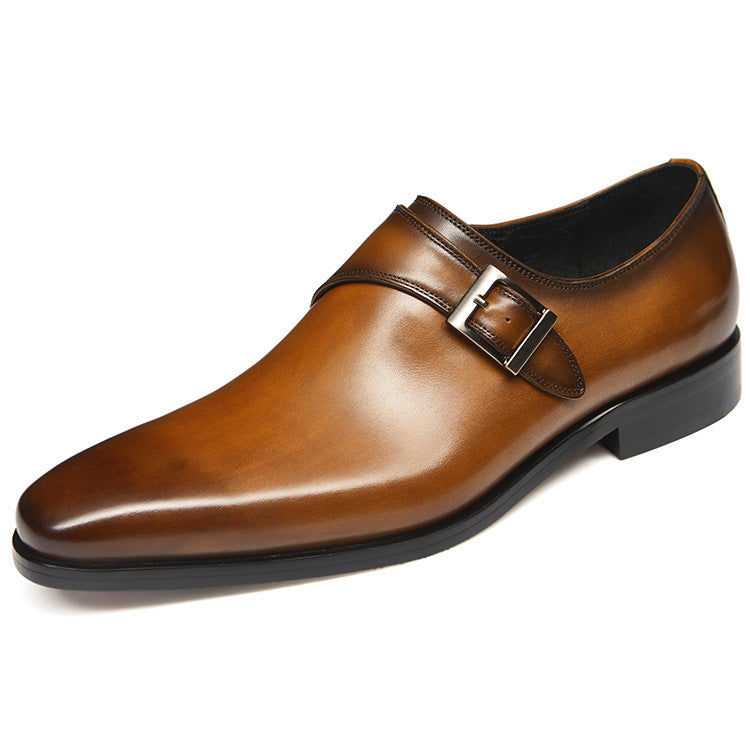 Men's Handcrafted Full-Grain Genuine Leather Classic Slip-On Shoes